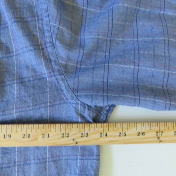 Tommy Hilfiger Shirt Men's Size 17 XL Blue Collared Long Sleeve Casual Button Up - Picture 8 of 9